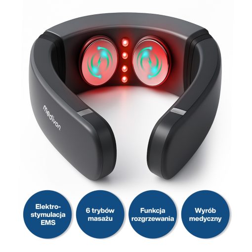 Medyczny masażer szyi i karku Smart EMS, elektrostymulator mięśni 2 w 1 - obrazek 2