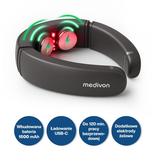 Medyczny masażer szyi i karku Smart EMS, elektrostymulator mięśni 2 w 1 - obrazek 5