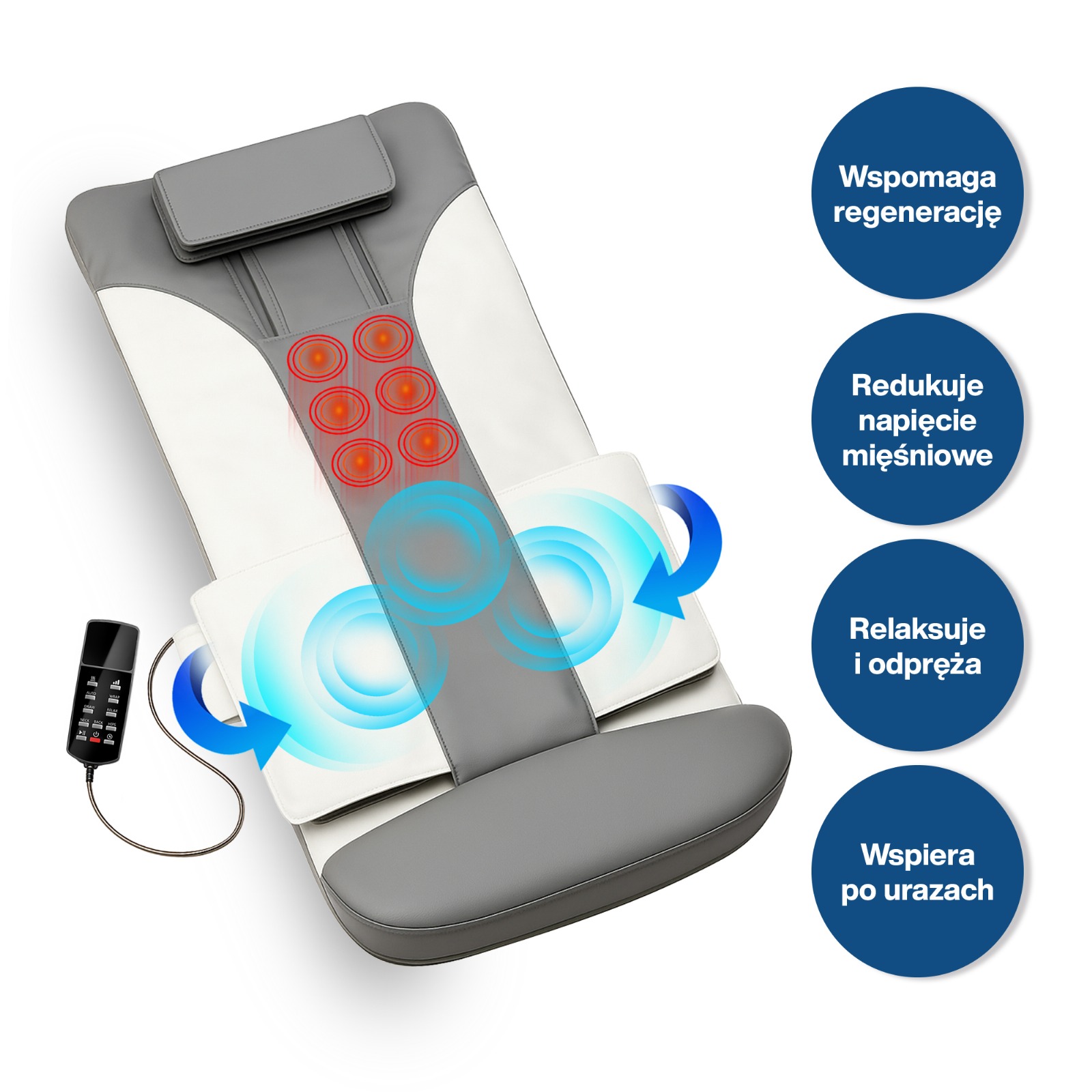 Medivon Yoga - mata masująca, wielostrefowy masażer ugniatający, masażer Shiatsu - obrazek 3