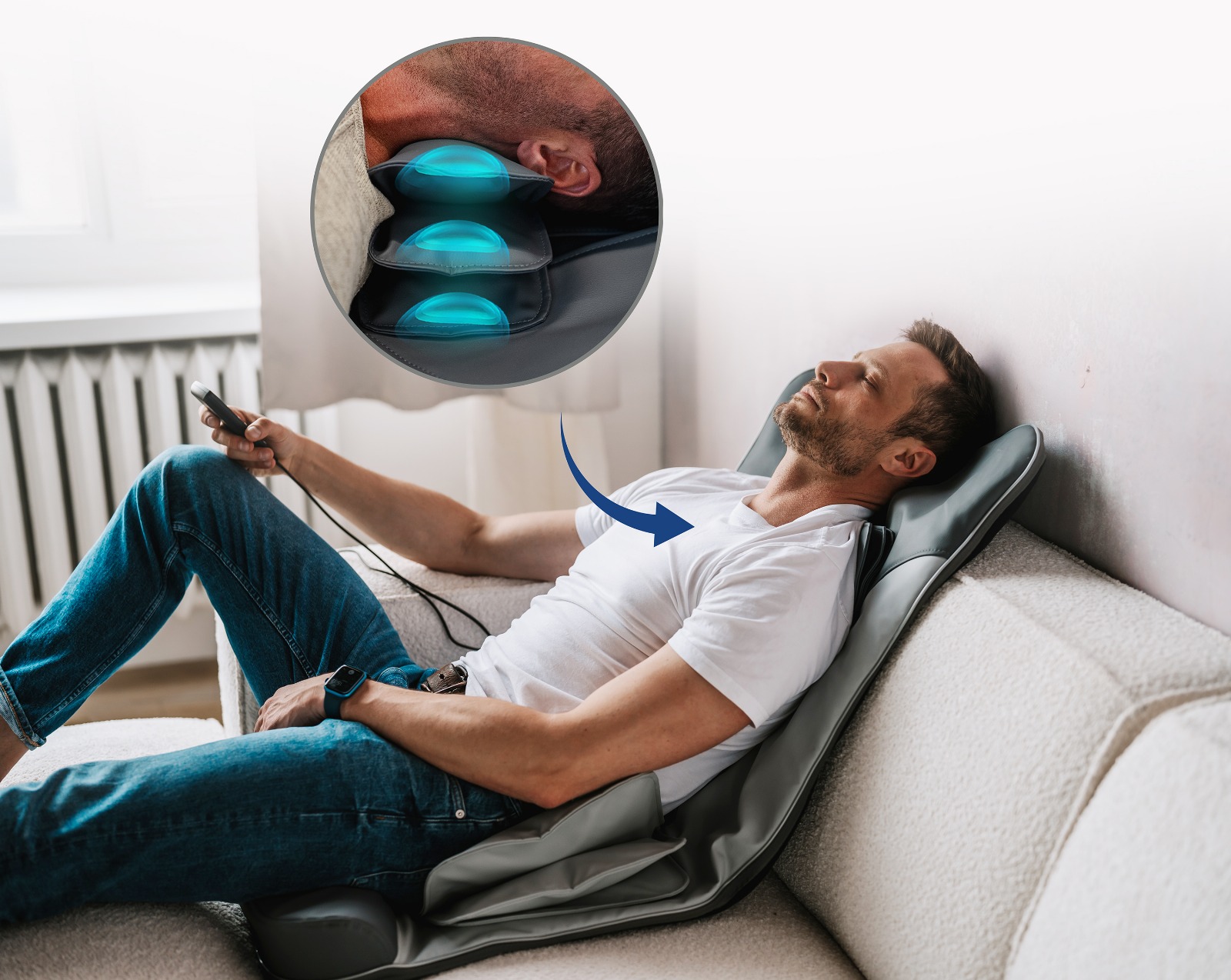 Medivon Yoga - mata masująca, wielostrefowy masażer ugniatający, masażer Shiatsu - obrazek 7