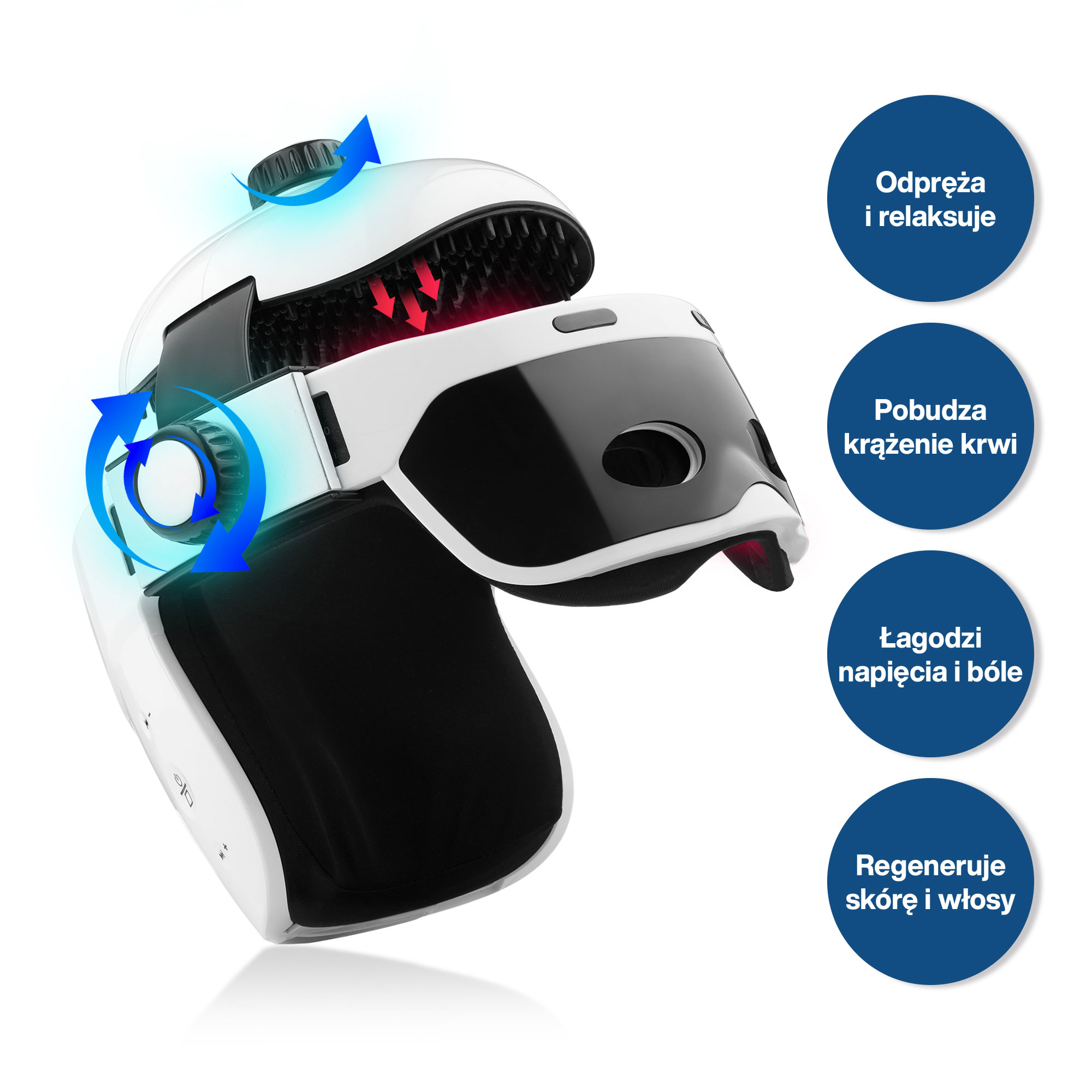 Medivon Hebe - masażer głowy, ciała i oczu, masażer akupresurowy, wibracyjny i powietrzny - obrazek 2