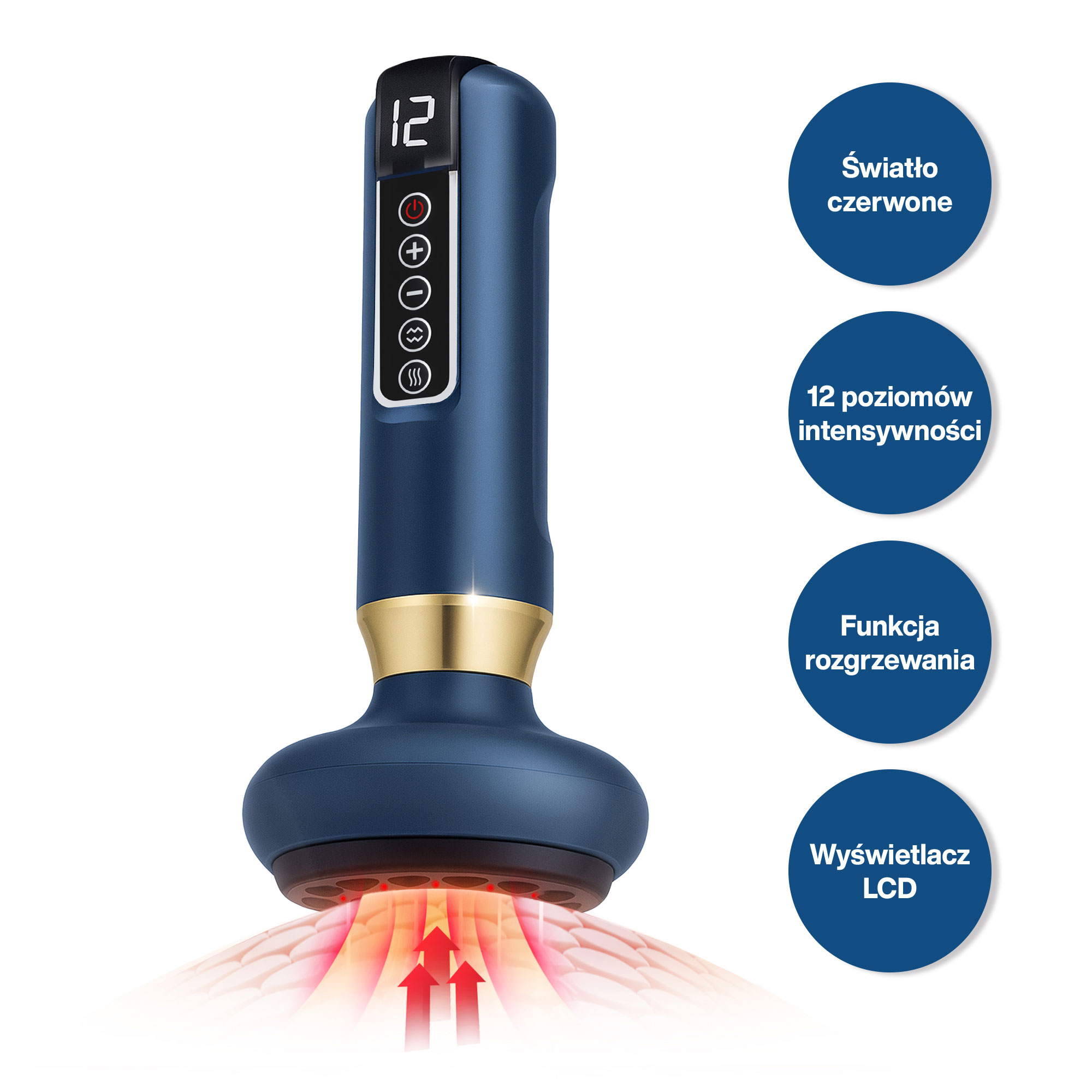 Medivon Halley - masażer ręczny, antycellulitowy do ciała, elektryczna chińska bańka - obrazek 5