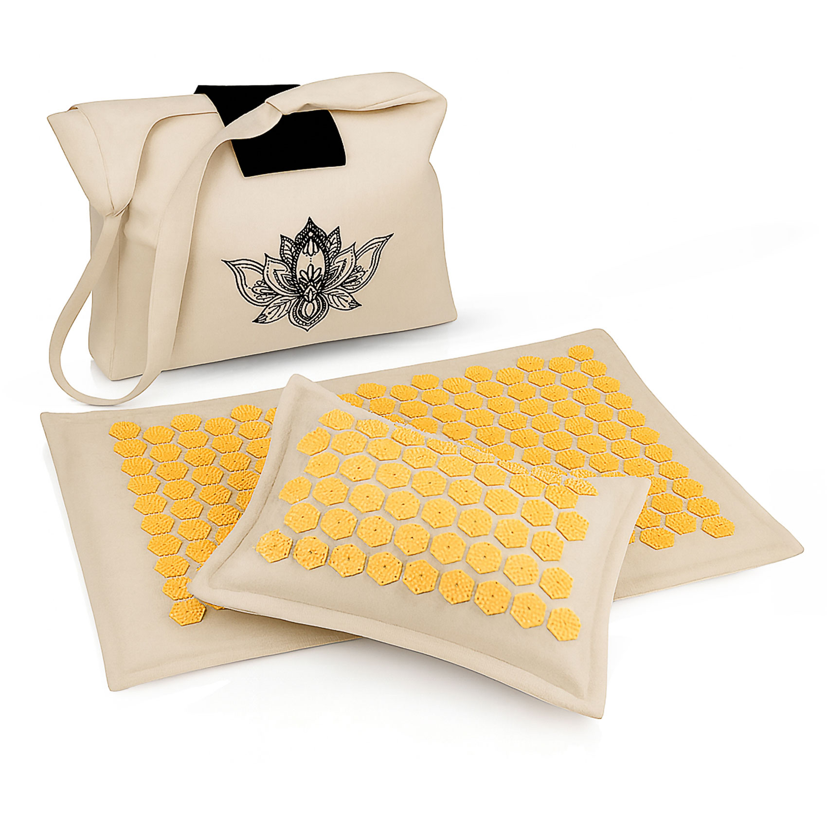 Zestaw do masażu akupresurowego, mata do masażu, poduszka - Medivon Gaia PRO