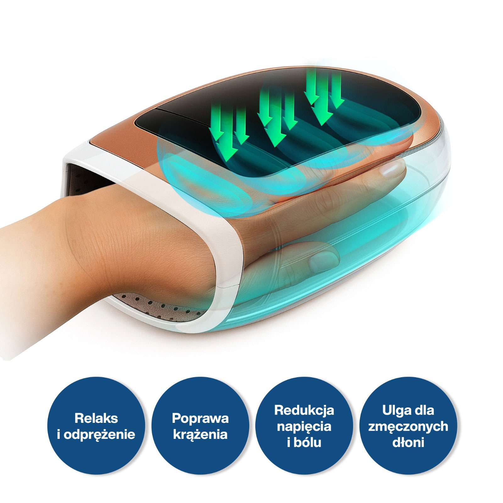 Medivon Hand LUX - pneumatyczny masażer dłoni i nadgarstków - obrazek 3