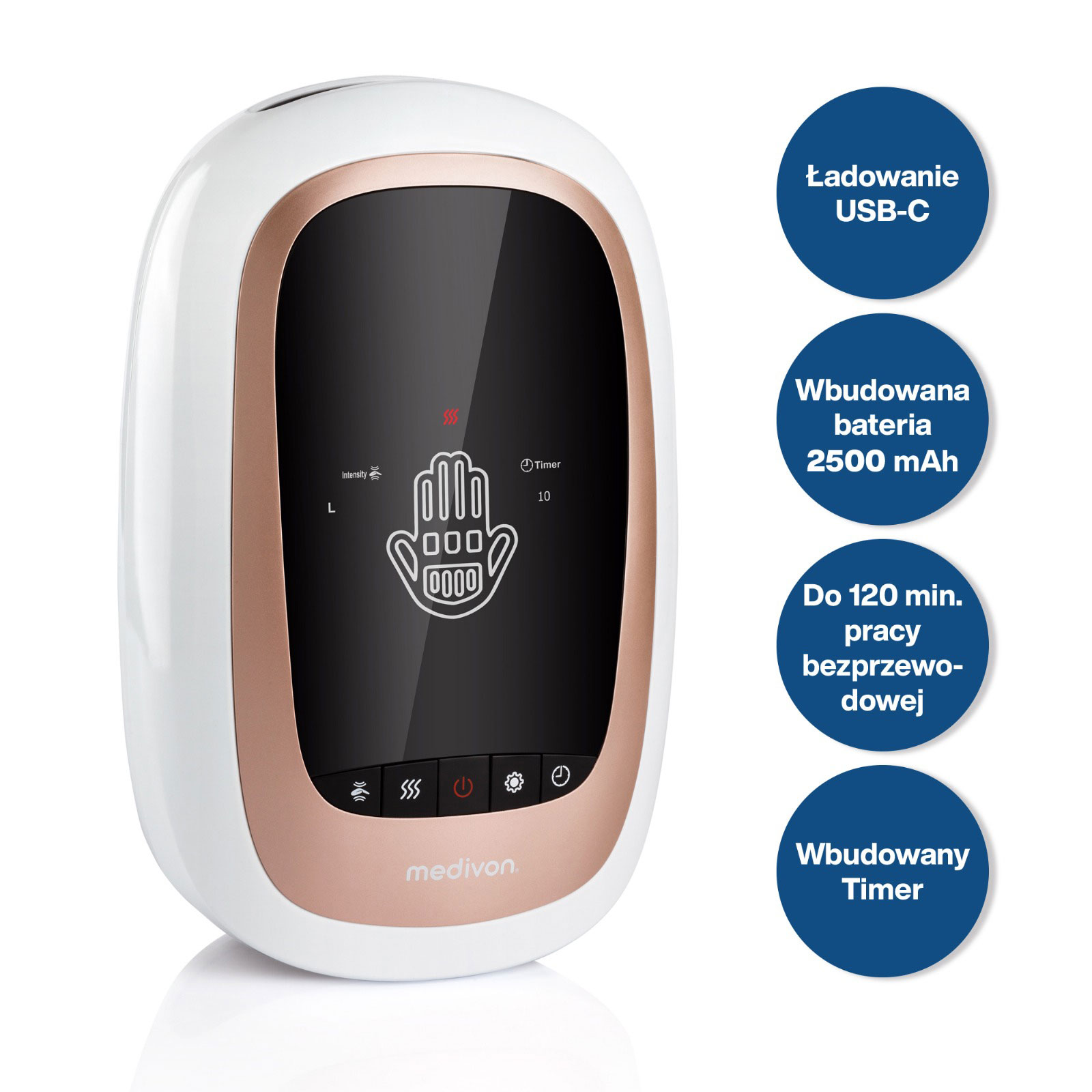 Medivon Hand LUX - pneumatyczny masażer dłoni i nadgarstków - obrazek 4