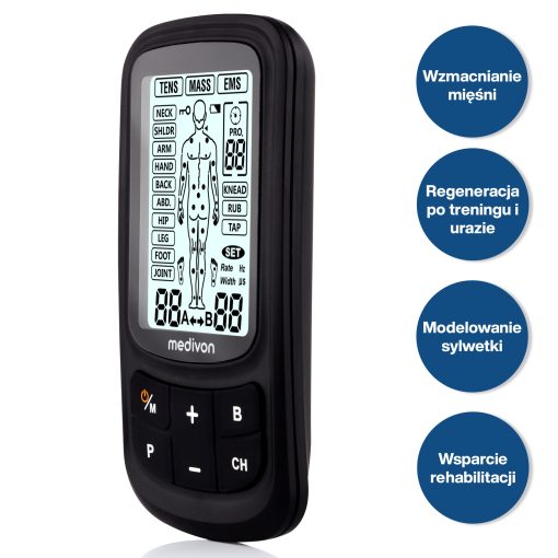 Certyfikowany elektrostymulator mięśni Medivon OdinFlex, TENS / EMS - obrazek 3