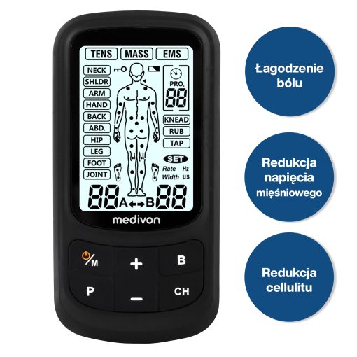 Certyfikowany elektrostymulator mięśni Medivon OdinFlex, TENS / EMS - obrazek 4