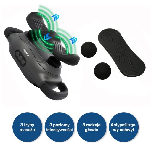 Medivon Force mini plataforma vibratoria con 3 modos, 3 intensidades y accesorios de masaje