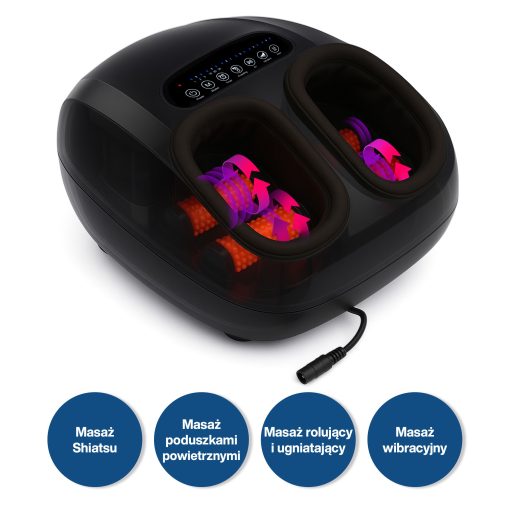 Interior del masajeador Medivon Soozy con masaje Shiatsu, aire, rodillos y vibración